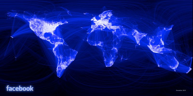Global connections on Facebook visualised